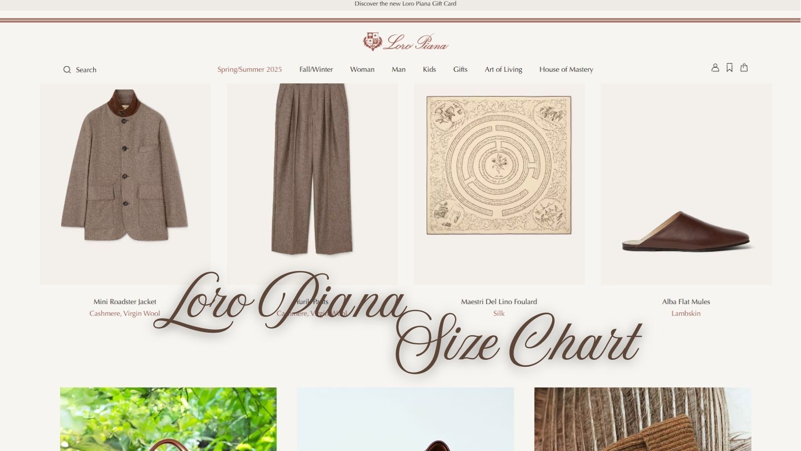 Loro Piana Hat Size Guide